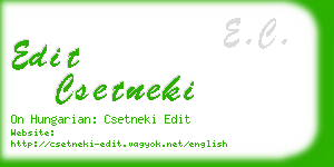 edit csetneki business card